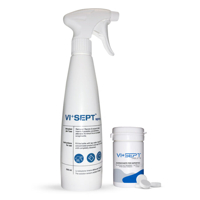 Barattolo Vi+Sept Tablets 10 compresse con flacone spray