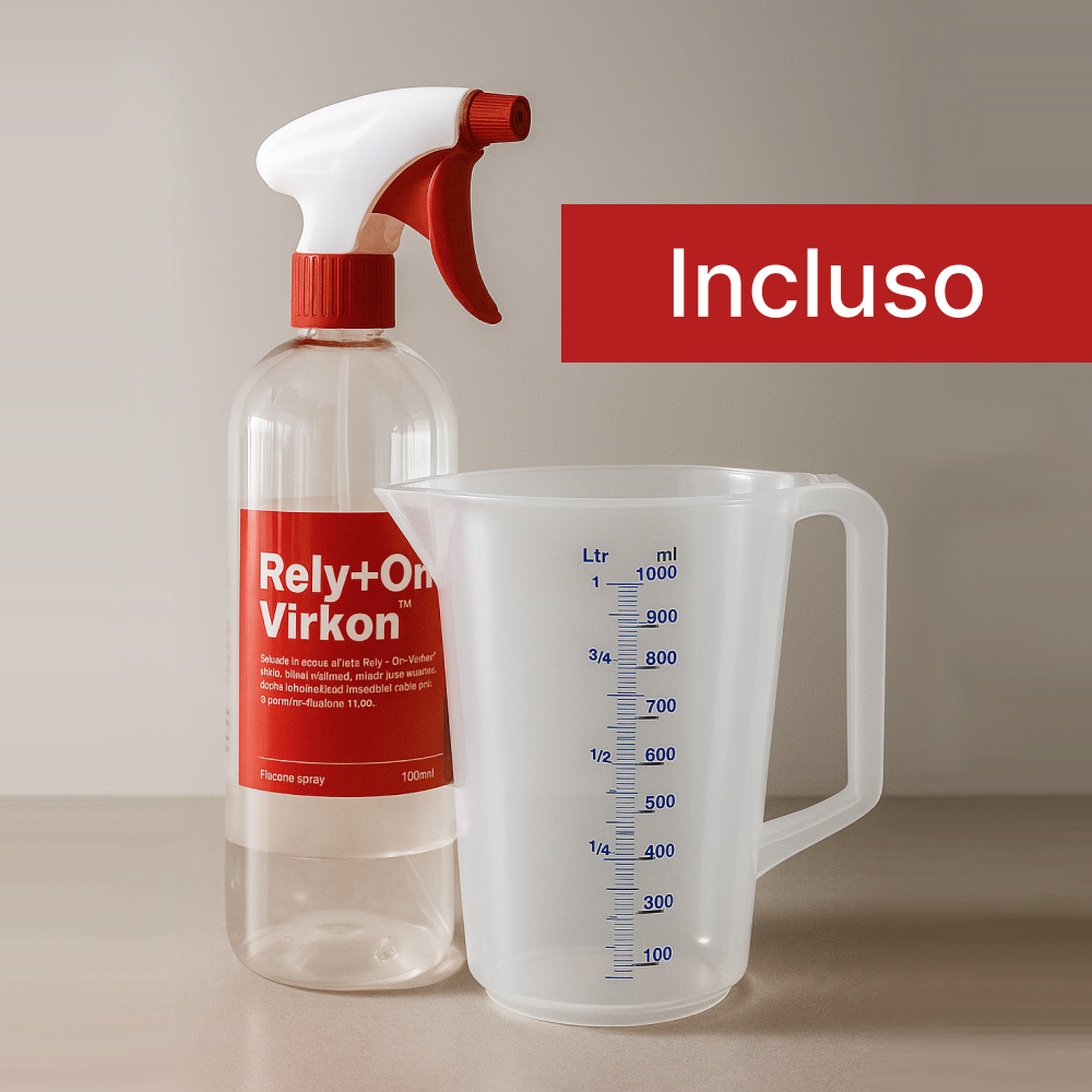 Rely+On™ Virkon™ Disinfettante Virucida Battericida Fungicida - 500 g con nebulizzatore incluso - immagine 2